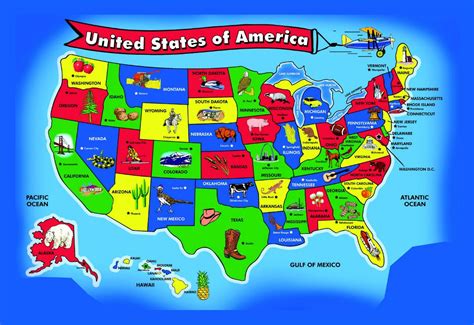 Large kids map of the USA | USA | Maps of the USA | Maps collection of ...