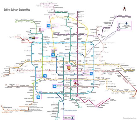 Beijing Metro Map, Subway Lines, Rail Transit Map, 2024