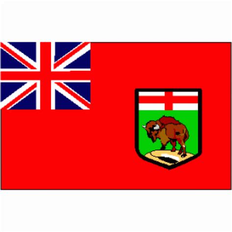 Manitoba Flag (Canada) 4 X 6 inch on stick