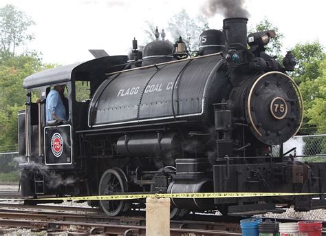 Flagg Coal Company #75, an 0-4-0 "Four-Coupled" saddle tank engine ...