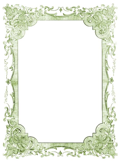 Vintage Clip Art - Romantic Frames - Christmas Colors - The Graphics Fairy