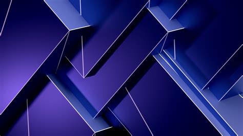 #3d #blue digital art #purple #geometry #line #pattern abstract art # ...