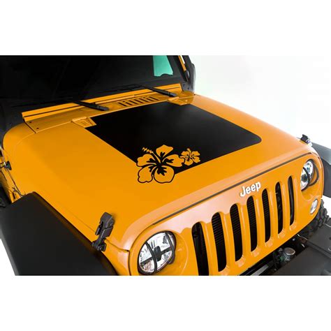 12300.14 Rugged Ridge Hood Decal, Hibiscus, 2007-2015 Jeep Wrangler ...