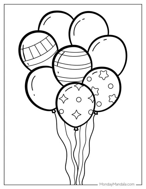 20 Balloon Coloring Pages (Free PDF Printables)