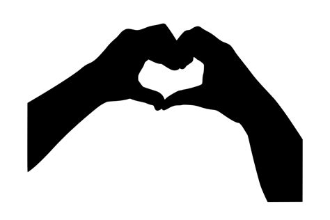 Free Heart Hands Silhouette, Download Free Heart Hands Silhouette png ...