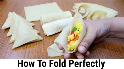 Samosa Folding Techniques | How To Fold Samosa Roll Wonton Perfectly ...