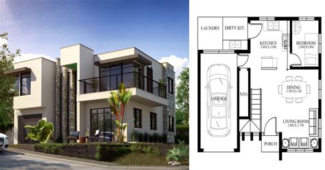 Modern 2 Storey House Designs And Floor Plans