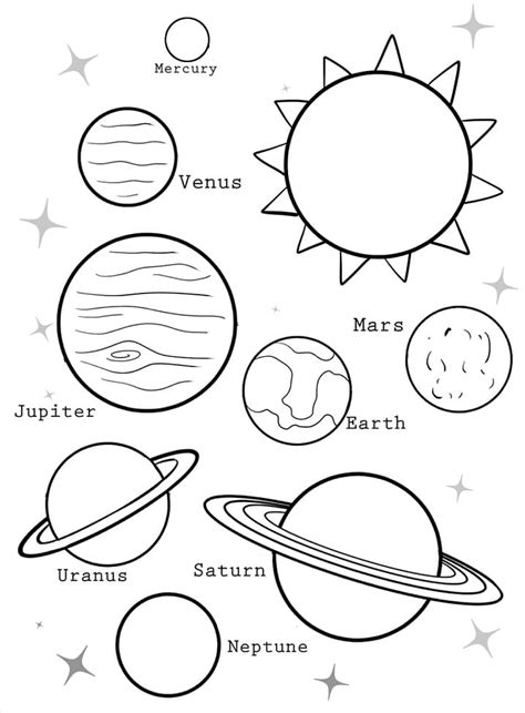 Solar System Planets Coloring Page - Free Printable Coloring Pages for Kids