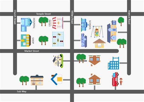 Simple Community Map | Colorful map, Map sketch, Cross curricular ...