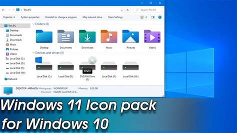 Windows 11 Icon pack for Windows 10 / 19h1 - 21h2 - YouTube