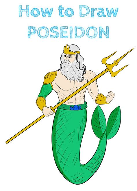 How to Draw Poseidon - How to Draw Easy Poseidon Drawing, Easy Drawings ...