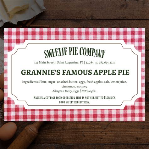 Traditional Homemade Cottage Food Product Label Canva Template - Etsy