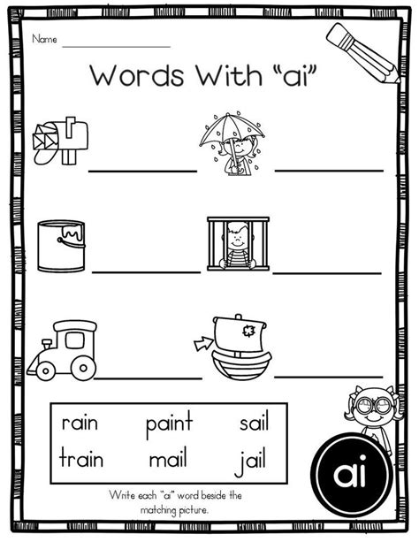 worksheet with words and pictures to help students learn how to read ...