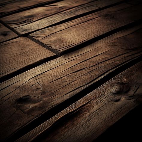 Premium AI Image | A wooden floor with a dark background and a dark ...