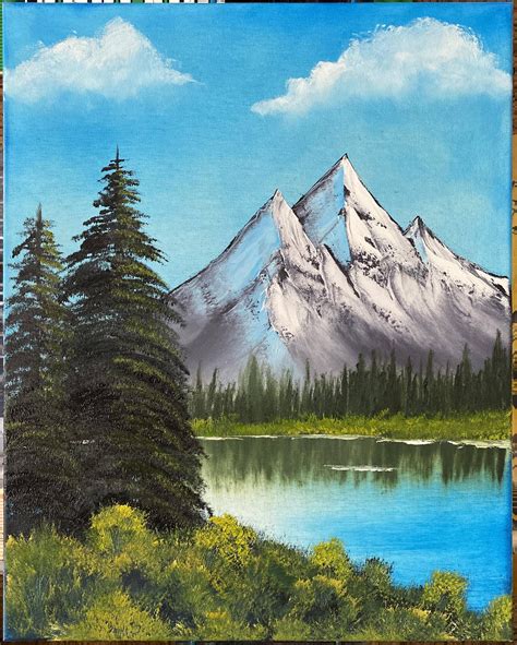 Bob Ross Painting #4 - Distant Mountains (S14 E1) : HappyTrees