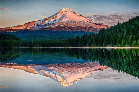 nature, Landscape, Snowy Peak, Mountain, Sunset, Forest, Lake, Water ...