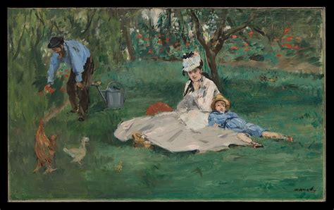 Edouard Manet | The Monet Family in Their Garden at Argenteuil | The ...