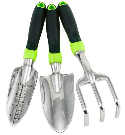 Gardening Tool Set - 3 Piece Ergonomic Aluminum Urban Garden Ki... Free ...