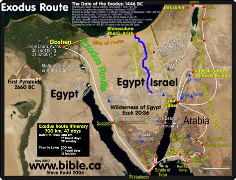 The Exodus Route: 15 Stops between Kadesh Barnea to Jordan