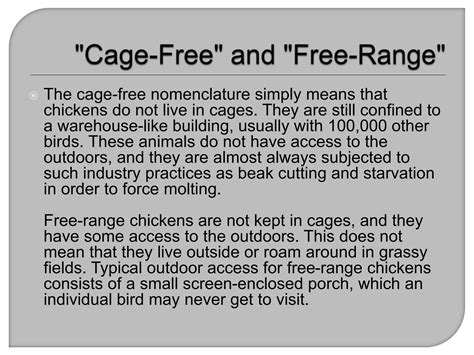 What Do "Cage-Free" and "Free-Range" Egg Labels Mean? | PPT | Free Download