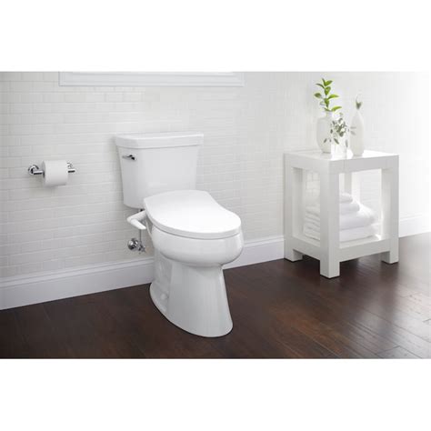 KOHLER PureWash M250 Plastic White Elongated Soft Close Bidet Toilet ...