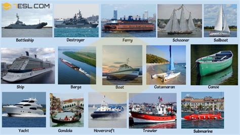 Ship Names & Boat Names | Types of Ships & Boats • 7ESL | Boat, Boat ...