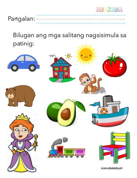 Patinig At Katinig Worksheets Preschool Grade 1 Sheets Abakada Ph ...