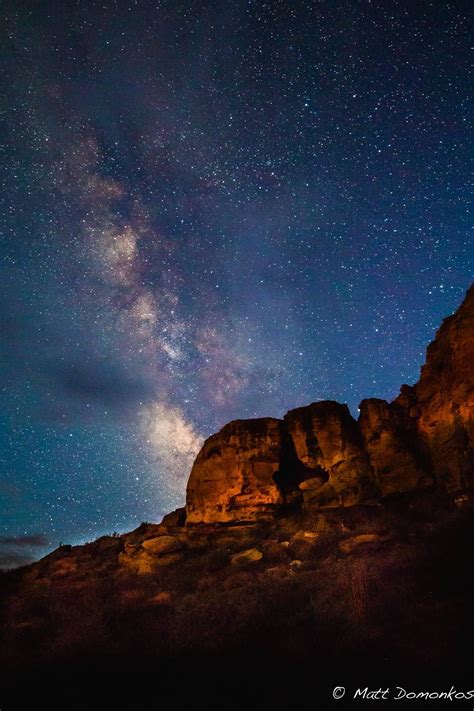 Night sky over Chaco Canyon taken by mdomonkos [1077x1616] | Night ...