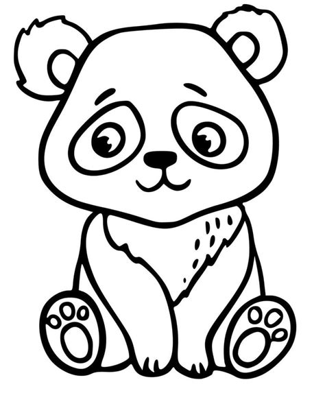 A Little Panda Coloring Page - Free Printable Coloring Pages for Kids