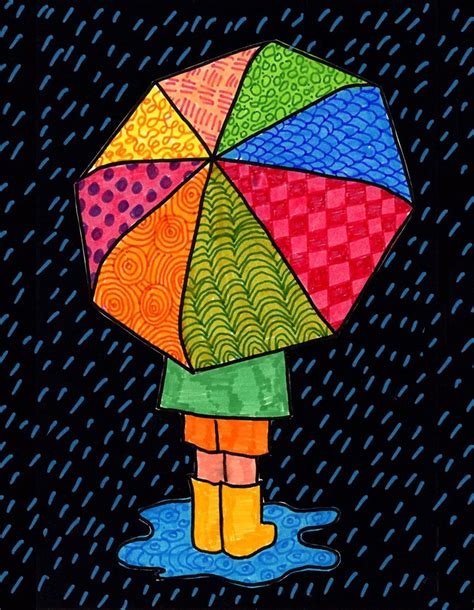 Easy How to Draw an Umbrella Tutorial Video and Umbrella Coloring Page ...