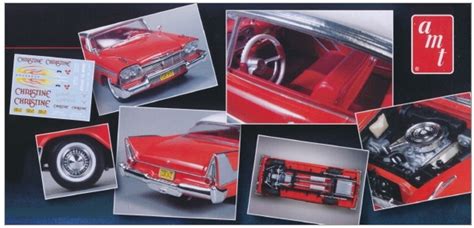 1958 Plymouth Christine Car (Red) -- Plastic Model Car Kit -- 1/25 ...