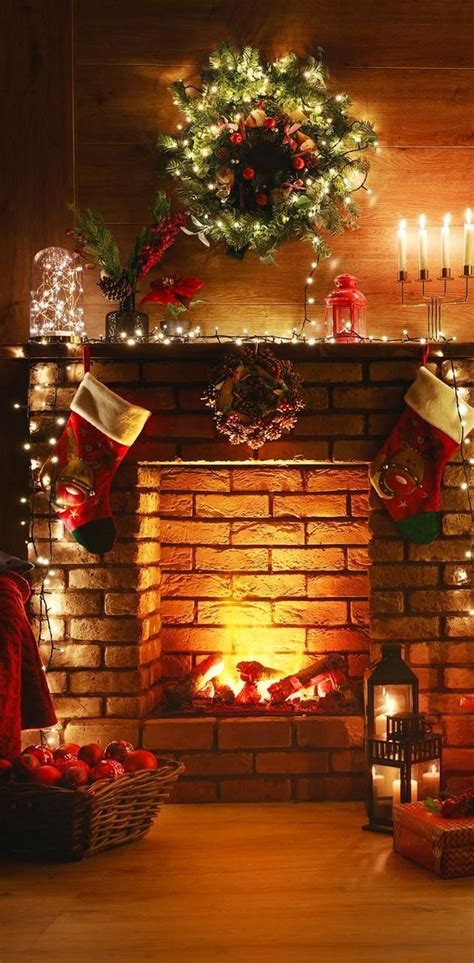 Christmas Fireplace Wallpapers - 4k, HD Christmas Fireplace Backgrounds ...