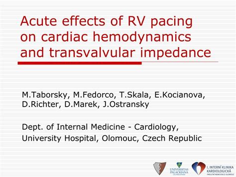 PPT - Acute effects of RV pacing on cardiac hemodynamics and ...