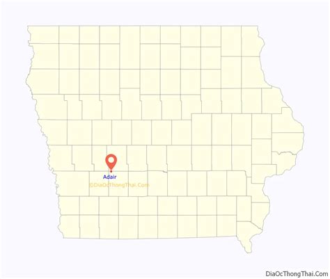 Map of Adair city, Iowa - Thong Thai Real