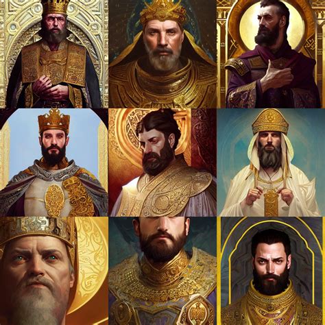 byzantine emperor, portrait, D&D, fantasy, highly | Stable Diffusion