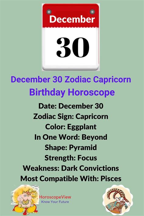 December 30 Zodiac Sign Personality Love & Career | December 30 zodiac ...