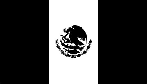 Eagle Mexican Flag Black And White, Mexican Flag Eagle Vector at ...