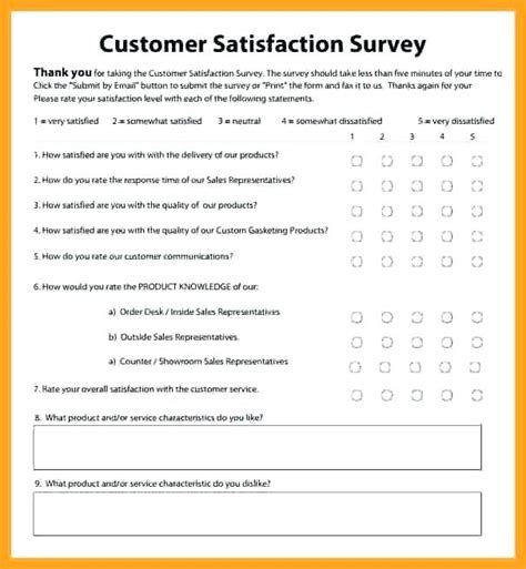 Customer Feedback Survey Template