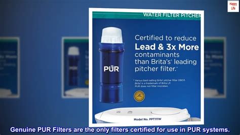 PUR Plus Water Pitcher Filtration System, 7 Cup, White, PPT711W - YouTube