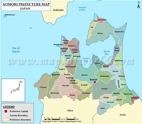 Aomori Prefecture Map | Map of Aomori Prefecture, Japan