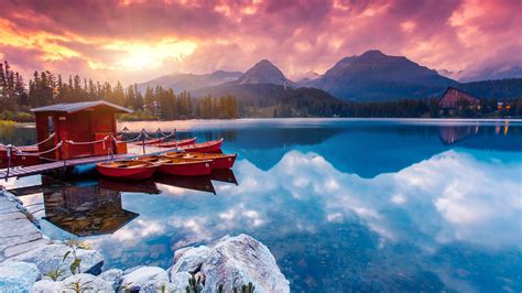 Download Lake Photography Sunrise 4k Ultra HD Wallpaper