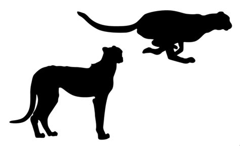 Running Cheetah Silhouette at GetDrawings | Free download