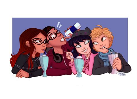 Alya, Nino, Marinette and Adrien - Miraculous Ladybug Fan Art (39325830 ...