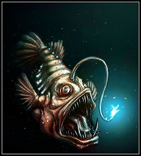 Angler fish deviantart | Angler fish tattoo, Fish drawings, Angler fish