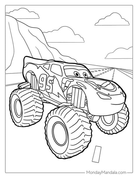 32 Monster Truck Coloring Pages (Free PDF Printables)