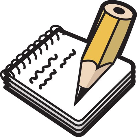 Clipart Notebook And Pencil - Notepad And Pencil Clipart - Png Download ...