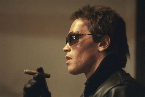 The Terminator Behind The Scenes Arnold Schwarzenegger Smoking Cigar ...