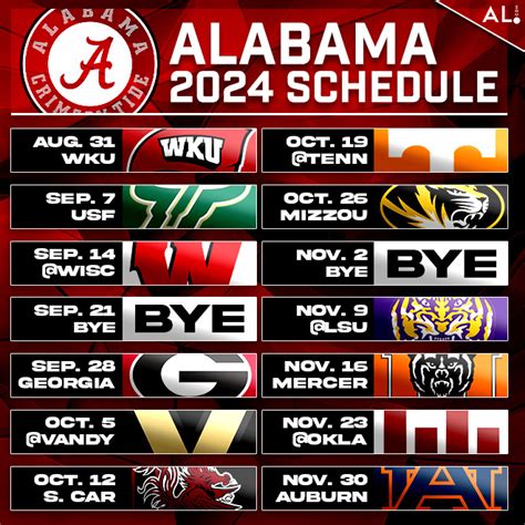 Alabama 2024 Football Schedule Release Date 2024 - Cassy Dalenna