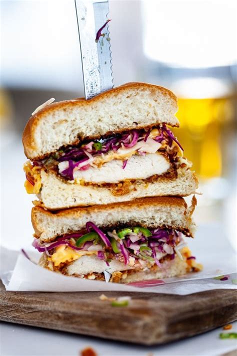 Crispy Chicken Sandwich with Spicy Slaw | Recipe | Crispy chicken ...