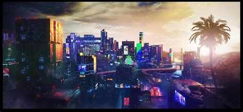 Night City (Cyberpunk 2077) [Concept art] Cyberpunk 2020, Futuristic ...